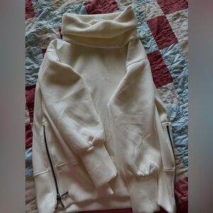 white turtleneck sweater